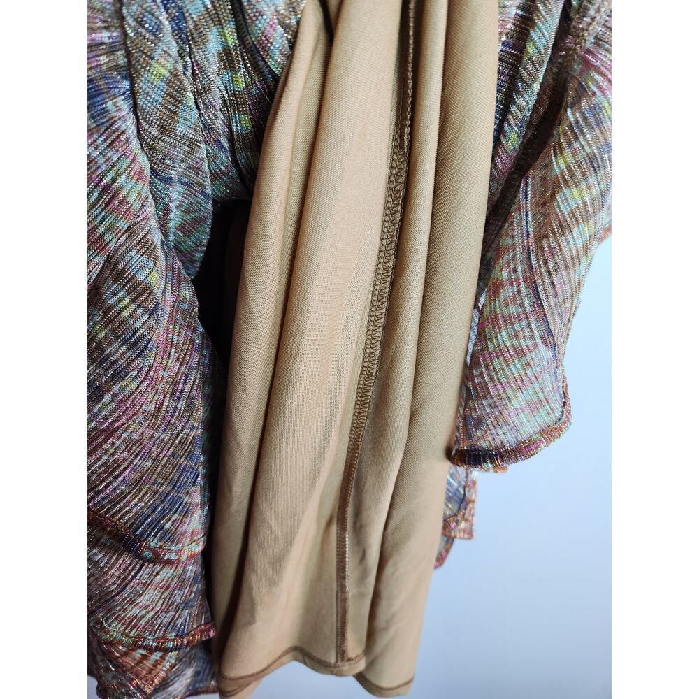 Ramy Brook Chelsea metallic ruffle tie dress no size tag, measures s 4/6 resort - Picture 4 of 11